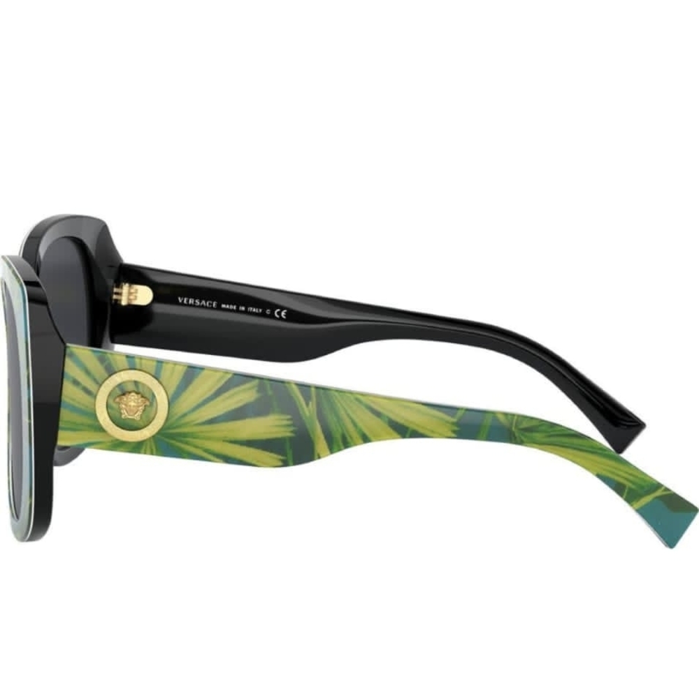 Versace Black and Green Patterned Sunglasses - image 1